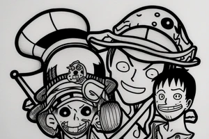 Robin and chopper from one piece tattoo idea