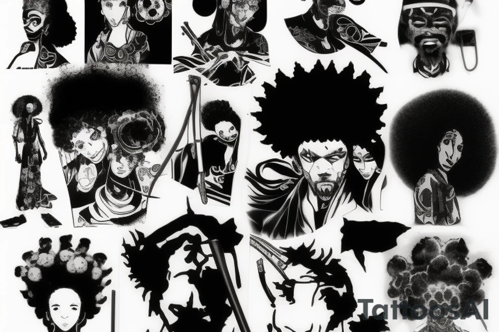 afro samurai tattoo idea