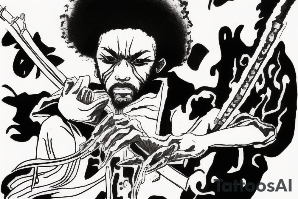 afro samurai tattoo idea