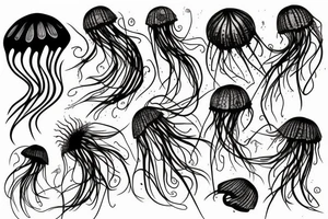 Jellyfish and dragon tattoo idea