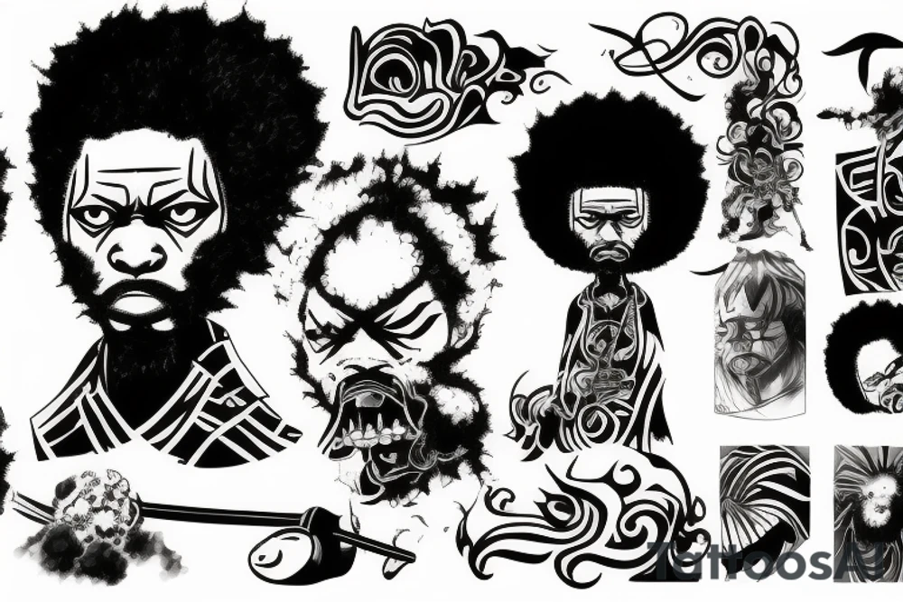afro samurai tattoo idea