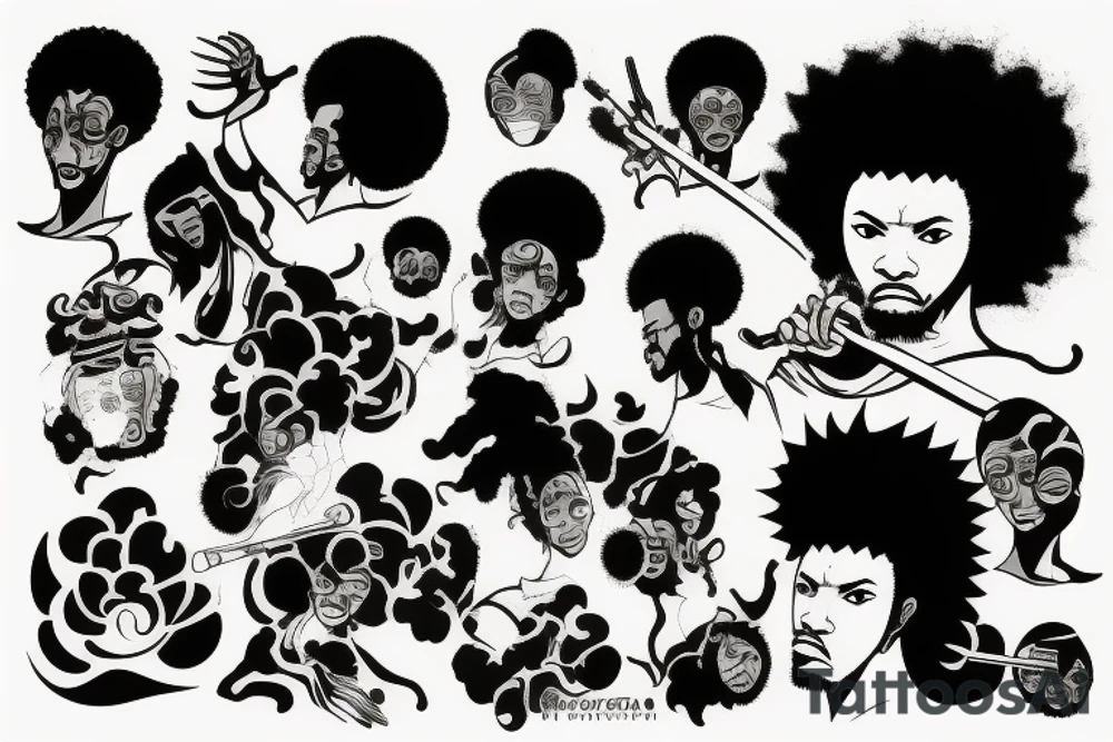 afro samurai tattoo idea