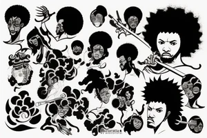 afro samurai tattoo idea