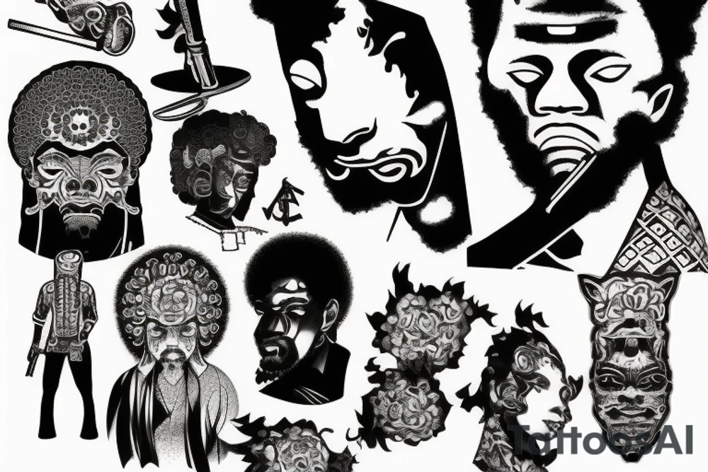 afro samurai tattoo idea