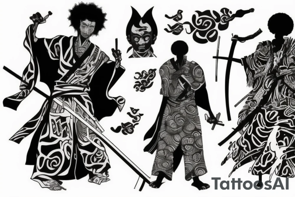 afro samurai tattoo idea