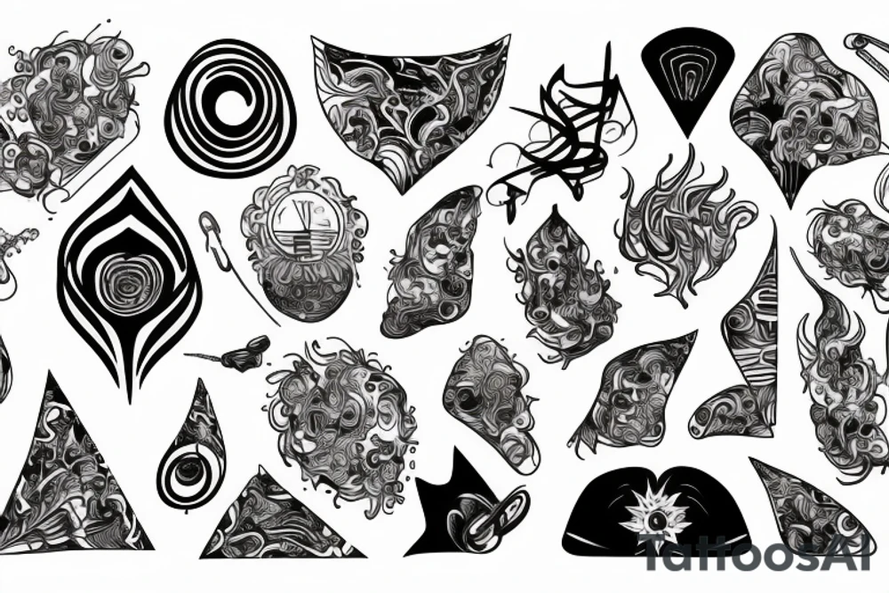 music and psychedelic visions tattoo idea