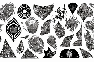 music and psychedelic visions tattoo idea