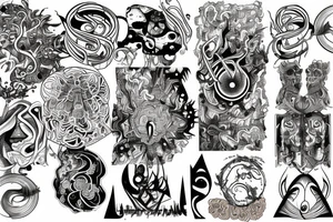 music and psychedelic visions tattoo idea