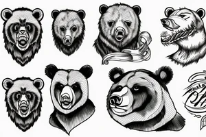 a bear roaring tattoo idea