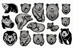 a bear roaring tattoo idea