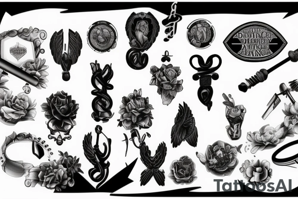 an image of discipline and perseverance tattoo idea