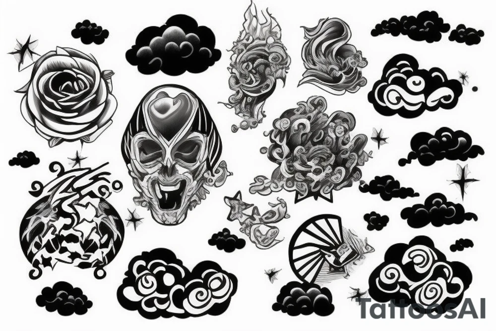 clouds tattoo idea