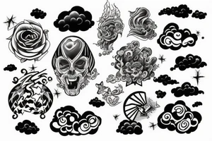 clouds tattoo idea
