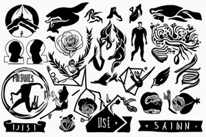A person sinks only to find the strength in himself tattoo idea