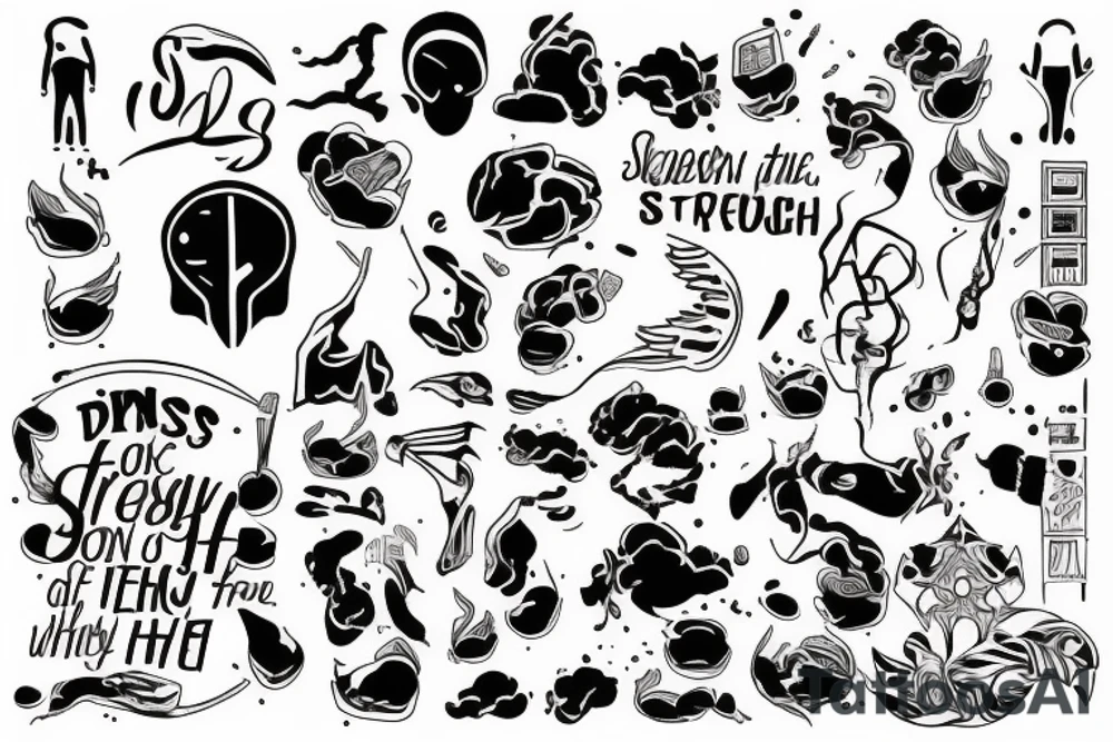 A person sinks only to find the strength in himself tattoo idea
