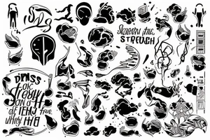 A person sinks only to find the strength in himself tattoo idea