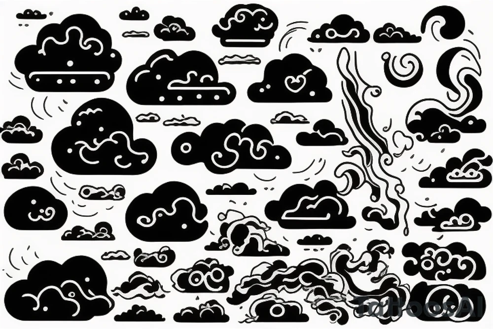 clouds tattoo idea