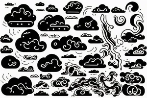 clouds tattoo idea