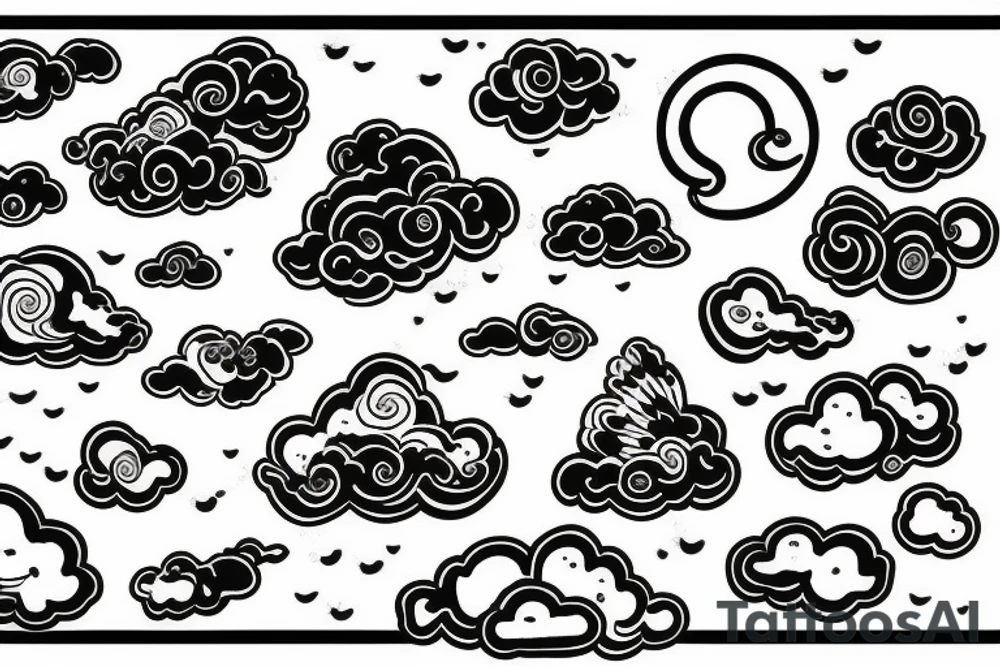 clouds tattoo idea