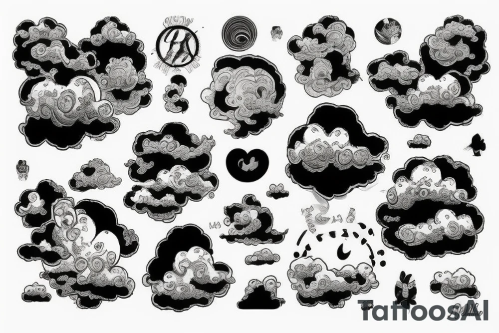 clouds tattoo idea