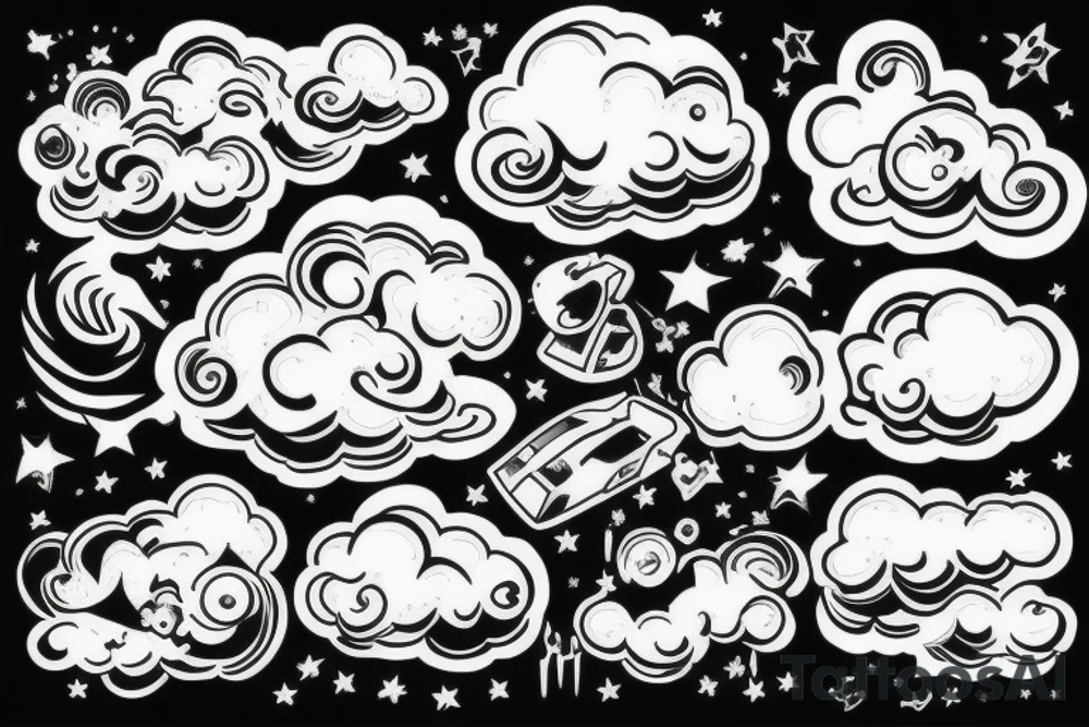 clouds tattoo idea