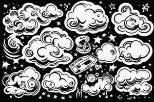 clouds tattoo idea
