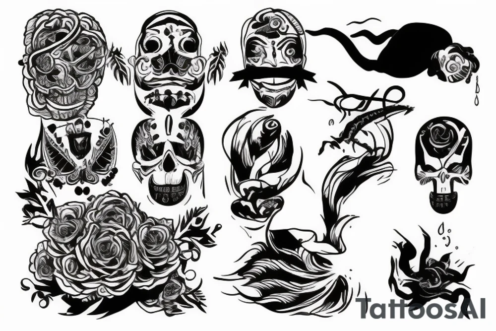 A person sinks only to find the strength in himself tattoo idea