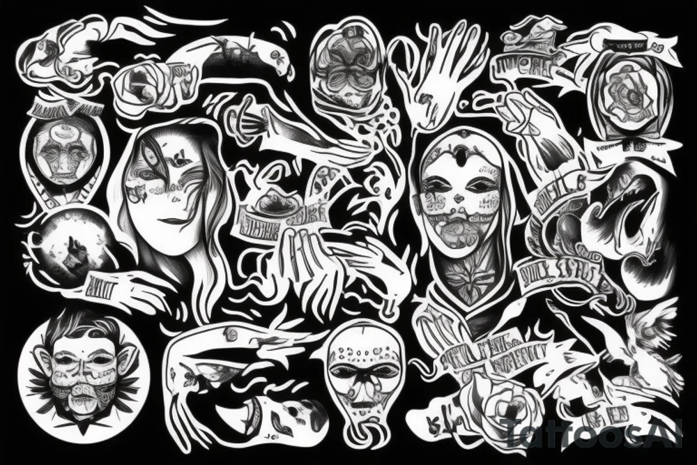 A person sinks only to find the strength in himself tattoo idea