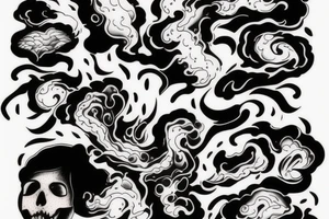 fire engulfing water tattoo idea