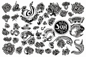 Subhendu name and fully water colar tattoo idea