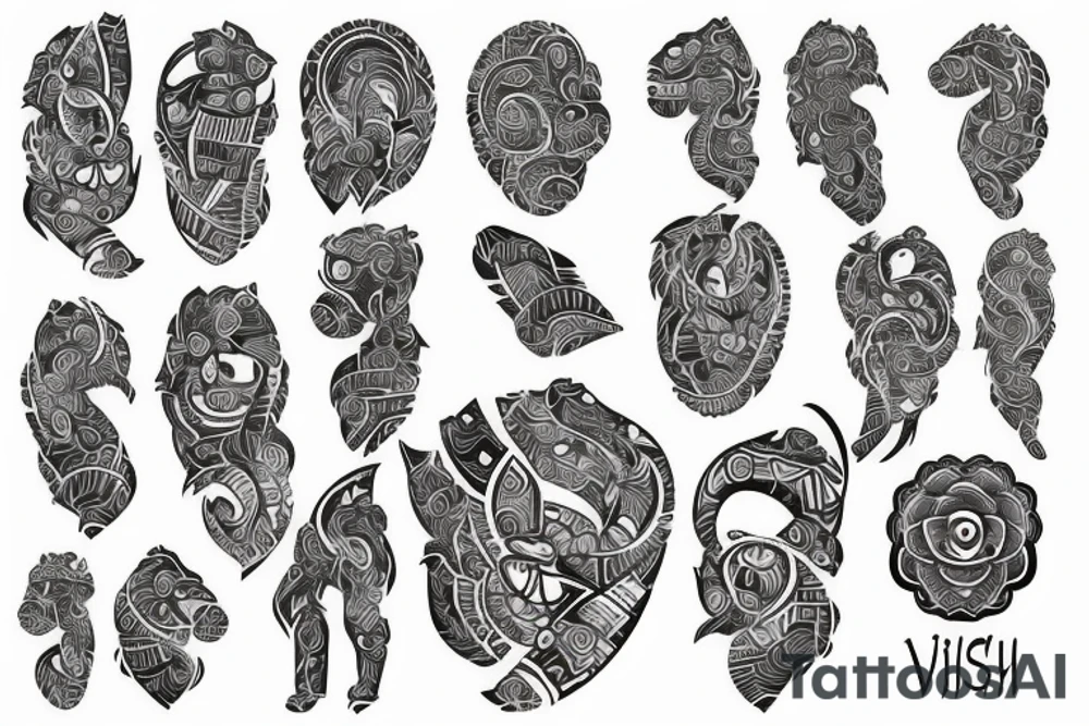 Generate name “Vishuu” as a beautiful tattoo tattoo idea