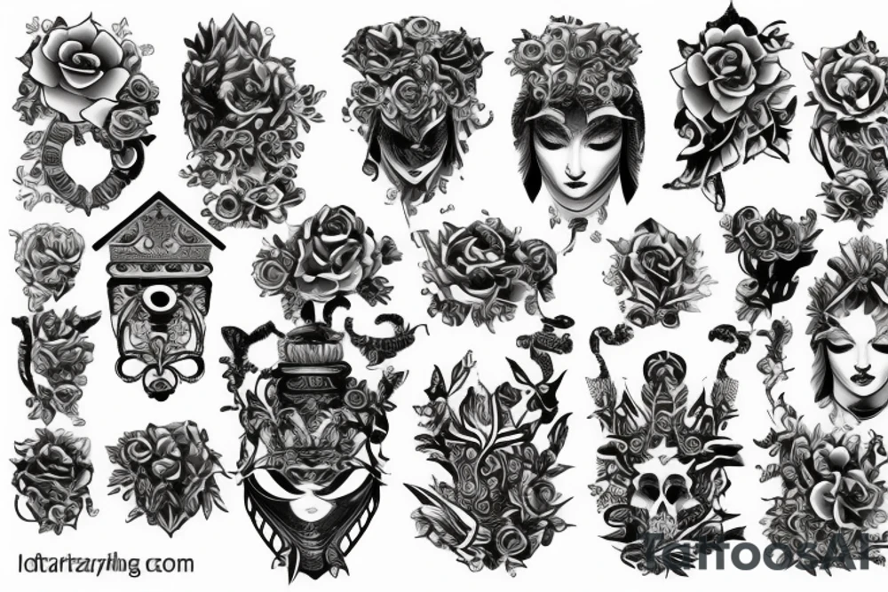 temple building tattoo idea