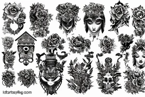 temple building tattoo idea