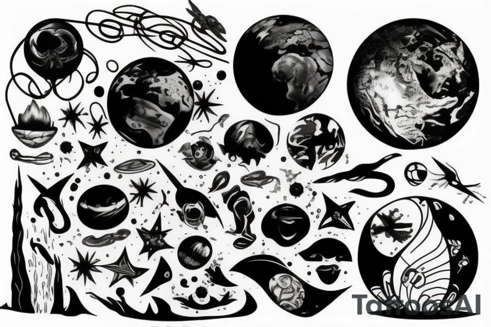 planet earth tattoo idea