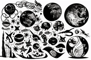 planet earth tattoo idea