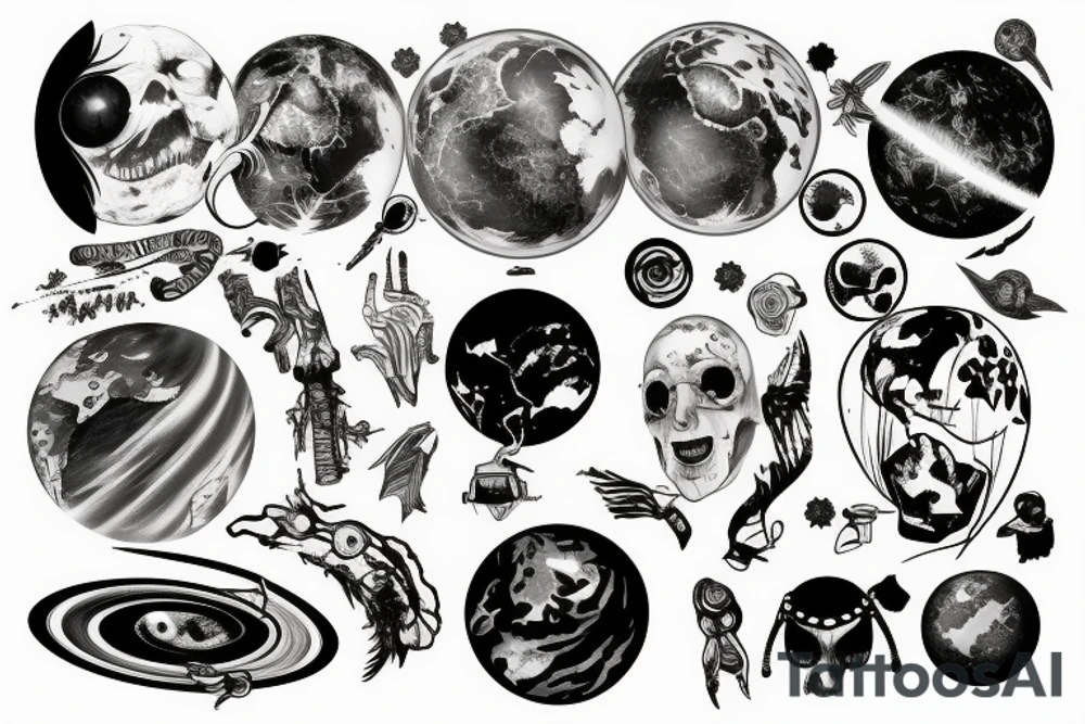 planet earth tattoo idea