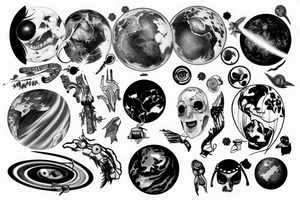 planet earth tattoo idea