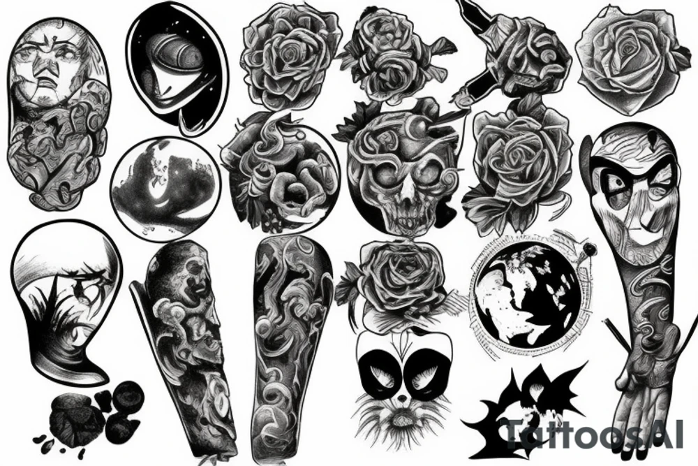 planet earth tattoo idea