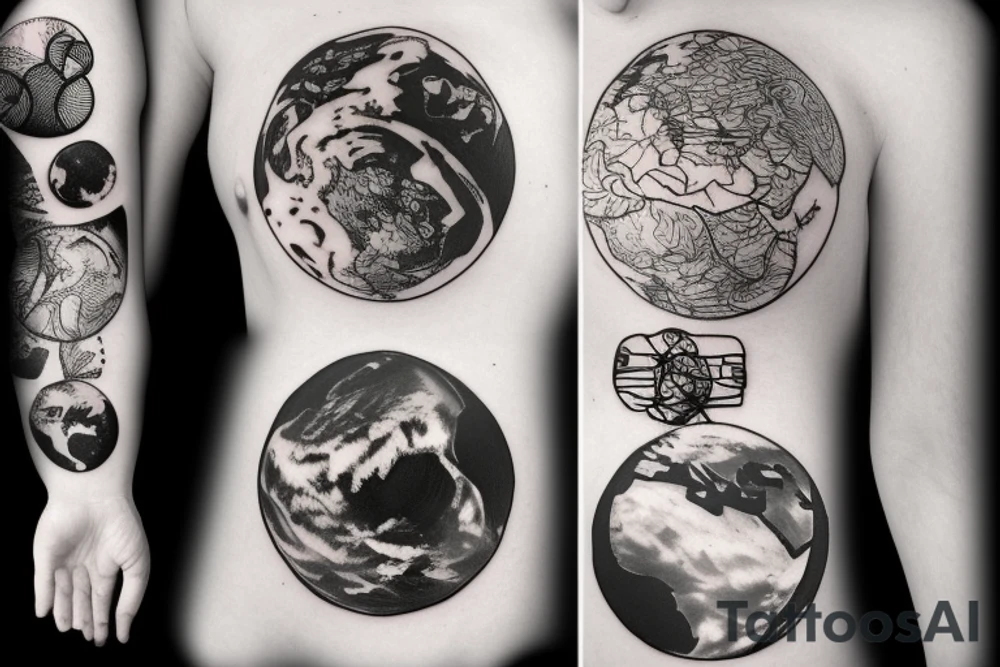 planet earth tattoo idea