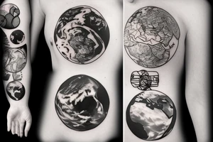 planet earth tattoo idea