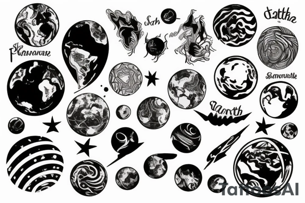 planet earth tattoo idea