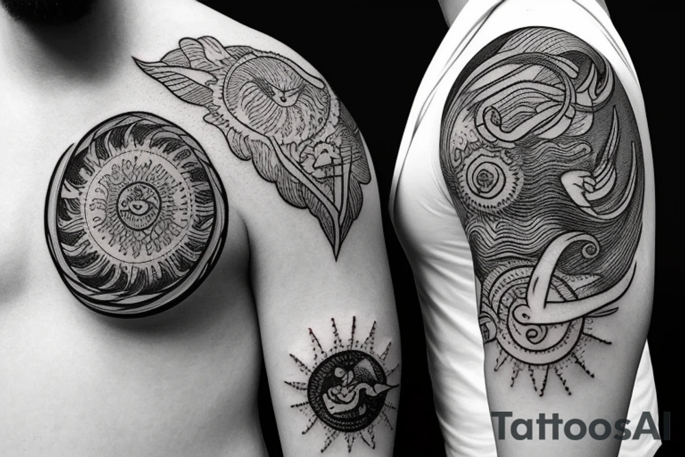 Capricorn sun, scorpio moon, libra rising tattoo idea