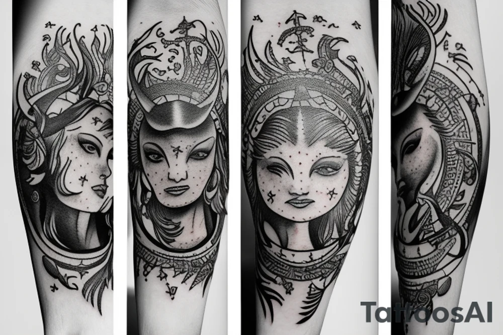 Capricorn sun, scorpio moon, libra rising tattoo idea