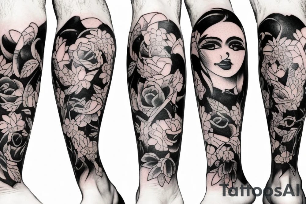 leg tattoo tattoo idea