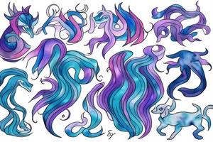 Suicune on a lake tattoo idea