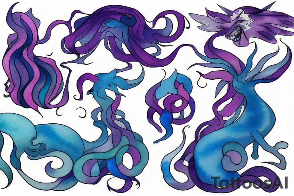 Suicune on a lake tattoo idea