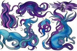 Suicune on a lake tattoo idea