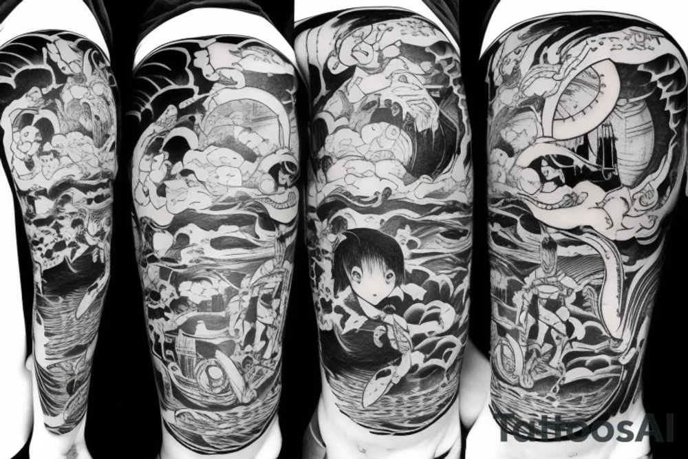 a guy jumping off a planet tattoo idea