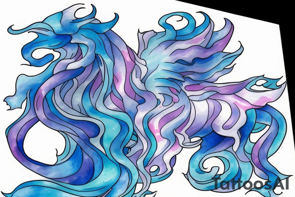 Suicune on a lake tattoo idea