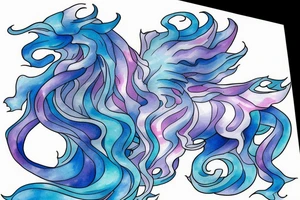 Suicune on a lake tattoo idea